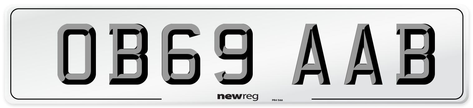 OB69 AAB Number Plate from New Reg